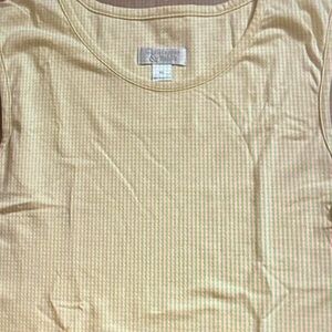 Christopher & Banks Pale Yellow Scoop Neck Tank Top